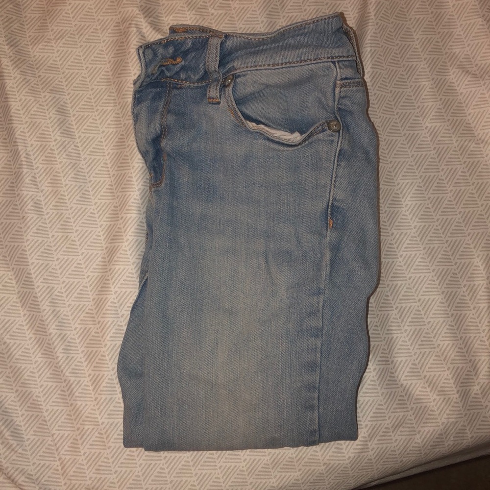 Light wash jeans